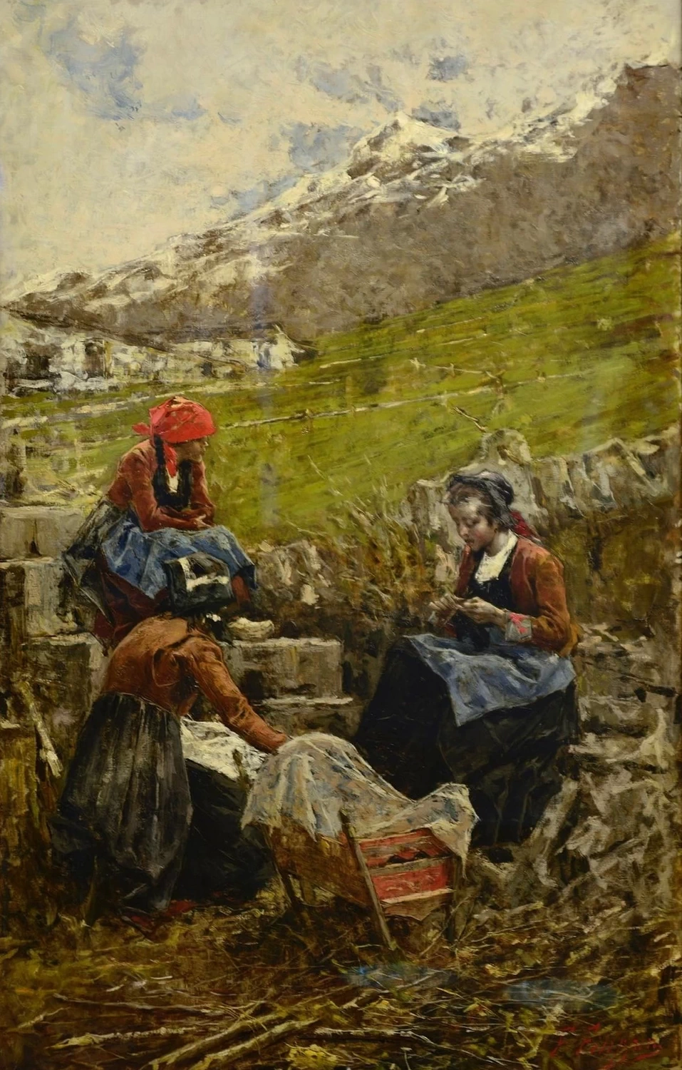  100-Francesco Filippini-Riposo di contadine 